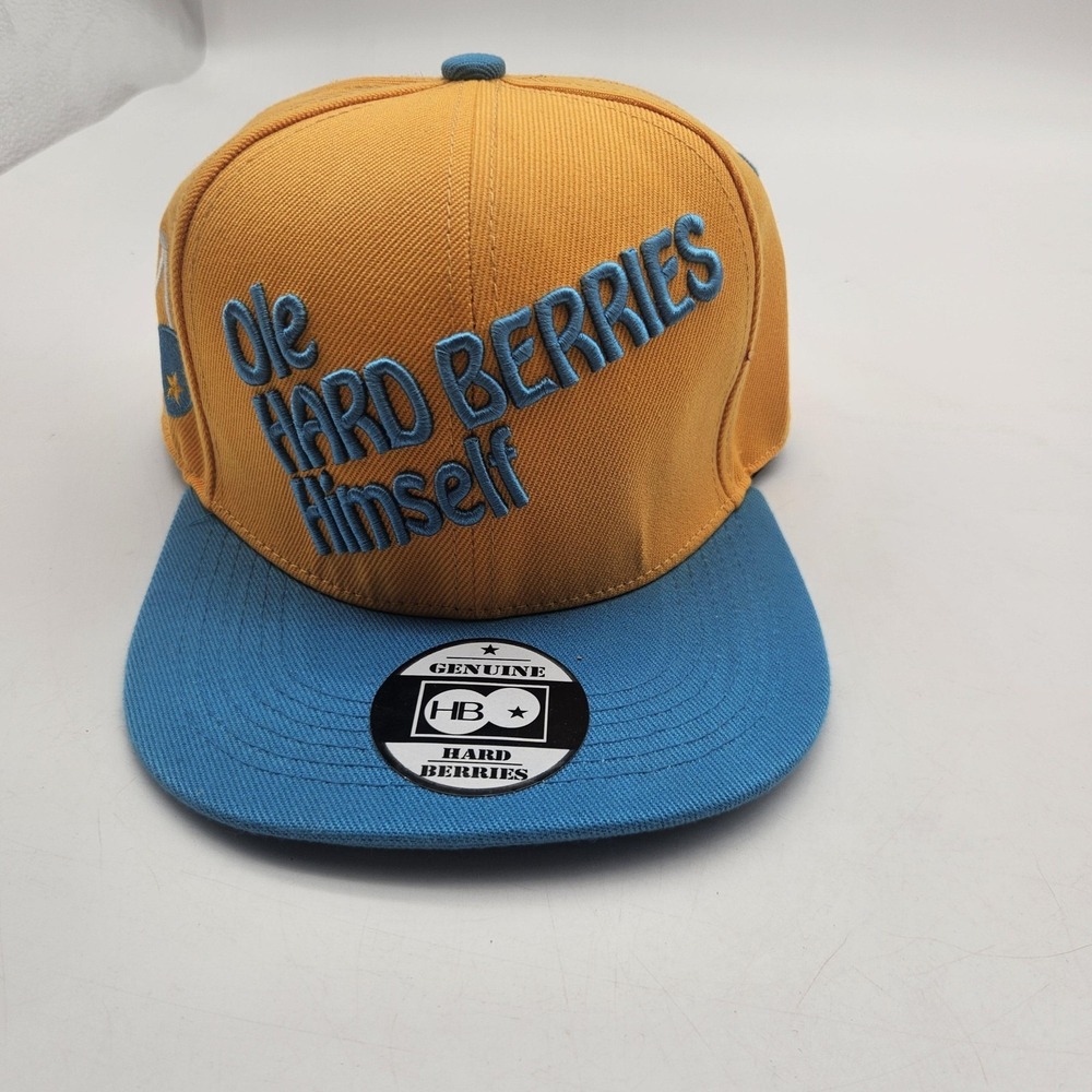 Hard Berries Hat Cap Snap Back Yellow Flatbill Ole Hard Berries Himself‎ Mens